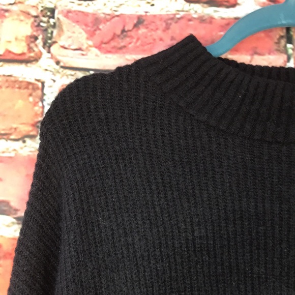 Revolve John + Jenn Black Varsity Stripe Mock Neck Sweater - Picture 4 of 13